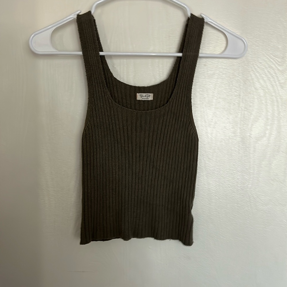 Brandy Melville cute dark green top